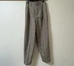 チェックタックテーパードパンツ