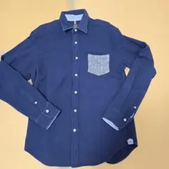 BEAMS HEART ネイビー 長袖シャツ XL