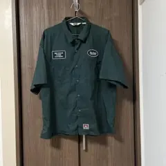 BEN DAVIS 半袖ワークシャツ L ダークグリーン