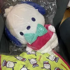 산리오 キャラクター大賞 当り 쿠지 クッション ポチャッコ、タオル