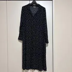 黒水玉模様ワンピース Mサイズ