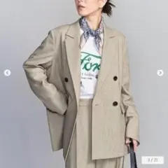 極美品★BEAUTY&YOUTH★25SS リネンライク ダブルジャケット