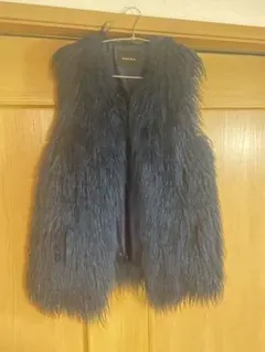 ROSE BUD ネイビー フェイクファーベスト