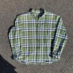 00s Eddie Bauer green ネルシャツ 長袖シャツのサムネイル