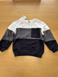 【新品タグ付】coca キッズ 裏起毛トレーナー 110cm 白 グレー 黒