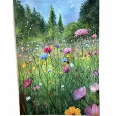 油彩画 「 ポピー 」 原画 3Dキャンパス - メルカリ