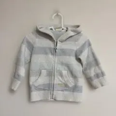 ジェラートピケ　ワンポイント長袖パーカーベビー70cm