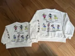 美品 130 90 ディズニー ミッキー トレーナー お揃い トップス