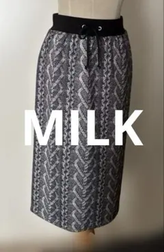新品タグ付きMILK ハートケーブル タイトスカート グレー / FREEのサムネイル