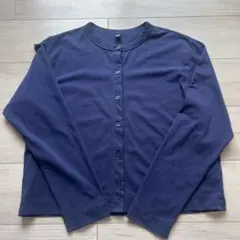ユニクロ　ネイビーカーディガン　紺色　青系　ブルー　XL 羽織り　シンプル