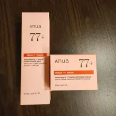 新品未開封 アヌア桃77リッチモイスチャークリーム・コンディションミルクセットのサムネイル