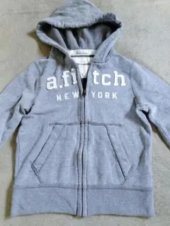 アバクロンビー&フィッチ　キッズ グレー フード付きパーカーS