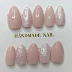 【大理石/ピンク】ネイルチップ シンプル 10本