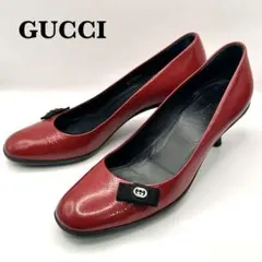 グッチ GUCCI ハイヒール パンプス 36.5 レッド 317042のサムネイル