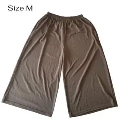 ブラウン ガウチョパンツ Mサイズ レディース 夏物 サマー 涼しい