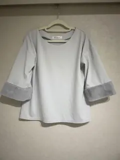 グレー 五分袖 トップス