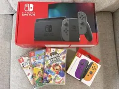 【匿名配送】【美品】Switch 本体＋Joy-Con+カセット3本+ケース