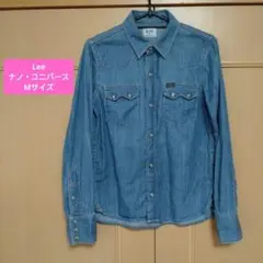 Lee 長袖シャツ デニムブルー nano-universe　Мサイズ