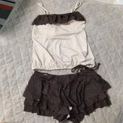 フリル付き水玉模様セパレート　水着