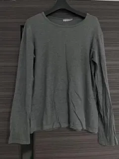 グレー 長袖カットソー Lサイズ 100%コットン threedots.com - メルカリ