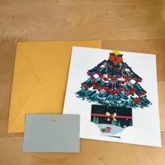 クリスマスカード ポップアップカード 3D クリスマスツリー
