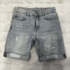 【ZARA】ダメージデニムハーフパンツ