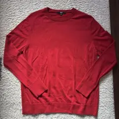 UNIQLO レッド ニットセーター XL ウール100%
