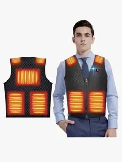 発熱 Vネックベスト 三段階温度調整