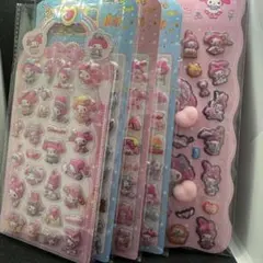 【超お得】ボンボンドロップシール　エアー　夜光シール　お尻　まとめ5枚　マイメロ