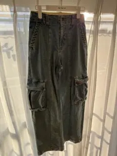 美中古　X-Girl カーゴパンツ デニム　M
