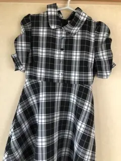 美品 evelyn 半袖チェック柄ワンピース