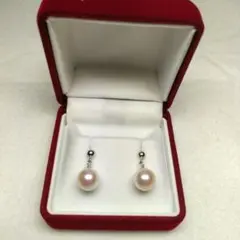 アコヤ8㎜真珠14KWGピアス(店頭販売予定価格の44%の大幅割引です‼️)