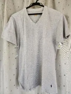 Polo Ralph Lauren グレー Vネック Tシャツ L