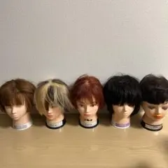 美容師練習用 カットウィッグ 3体まとめ売り - メルカリ