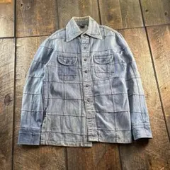 古着　70s シアーズ　デニムシャツ　パッチワーク　jeans joint Mのサムネイル