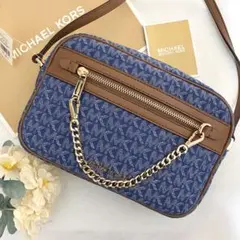 新品　正規品☆MICHAEL KORS ショルダーバッグ　デニム　ブルー
