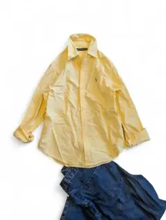 訳アリ【RALPH LAUREN】 SLIM FIT ロゴ刺繍BDシャツ 11号