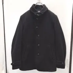 【美品】ナノユニバース　マリンコート　サーモライト機能　胡桃ボタン　ブラック　M