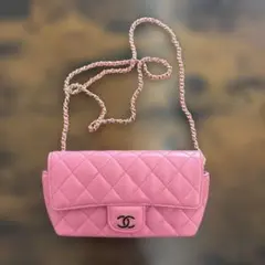 CHANEL マトラッセ サングラスショルダーケースピンクのサムネイル