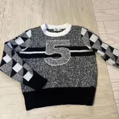 長袖ニット 5 ダイヤモンドパターン