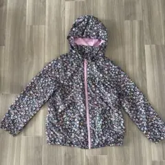【120cm】花柄フリルジャケット、ウィンドブレーカー
