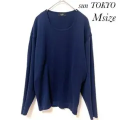 長袖ニット ラウンドネック シンプルニット ドルマンスリーブ Mサイズ