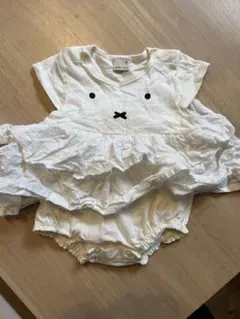 【値下げ】プティマイン ミッフィー 段フリルスカート ロンパース