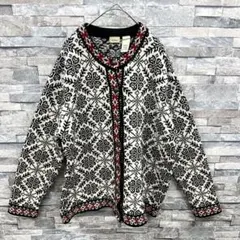 L.L.BEAN エルエルビーン 長袖ノルディックニットセーター カーディガンＬ