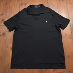 POLO RALPH LAUREN 半袖ポロシャツ ワンポイント刺繍 黒