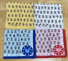 東京ディズニーリゾート キャラクターハンカチ4枚セット