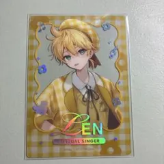 初音ミクフラワーレトロルック トレーディングジュエルクリアフォトカード 鏡音レン