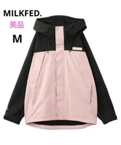 美品★MILKFED ミルクフェド バックロゴ ピンク マウンテンパーカー M