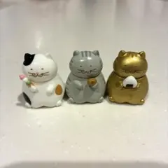 でぶねこ バスボール 立体マスコット 3個セット ミニフィギュア