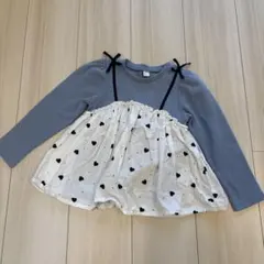 アプレレクール 110 100 ロンT ワッフルドッキングフレアTシャツ